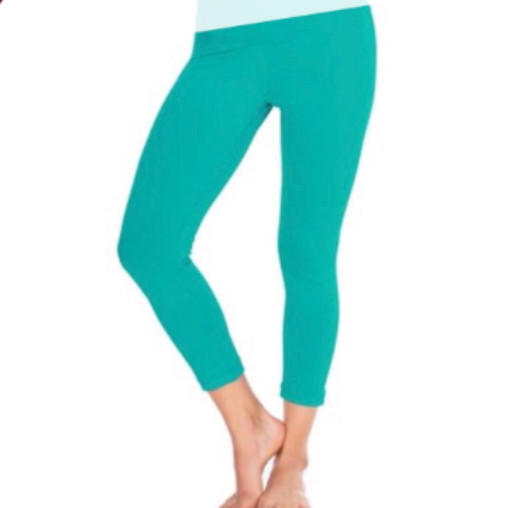 90 Degree by Reflex Women's Teal Capri Cropped Leggings, size XL - Picture 2 of 6